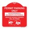 Signmission Permit Parking Estacionamiento Con Permiso. Vehicles w/o Permits Tow Alum, 18" x 18", RW-1818-23314 A-DES-RW-1818-23314 - alternate 1